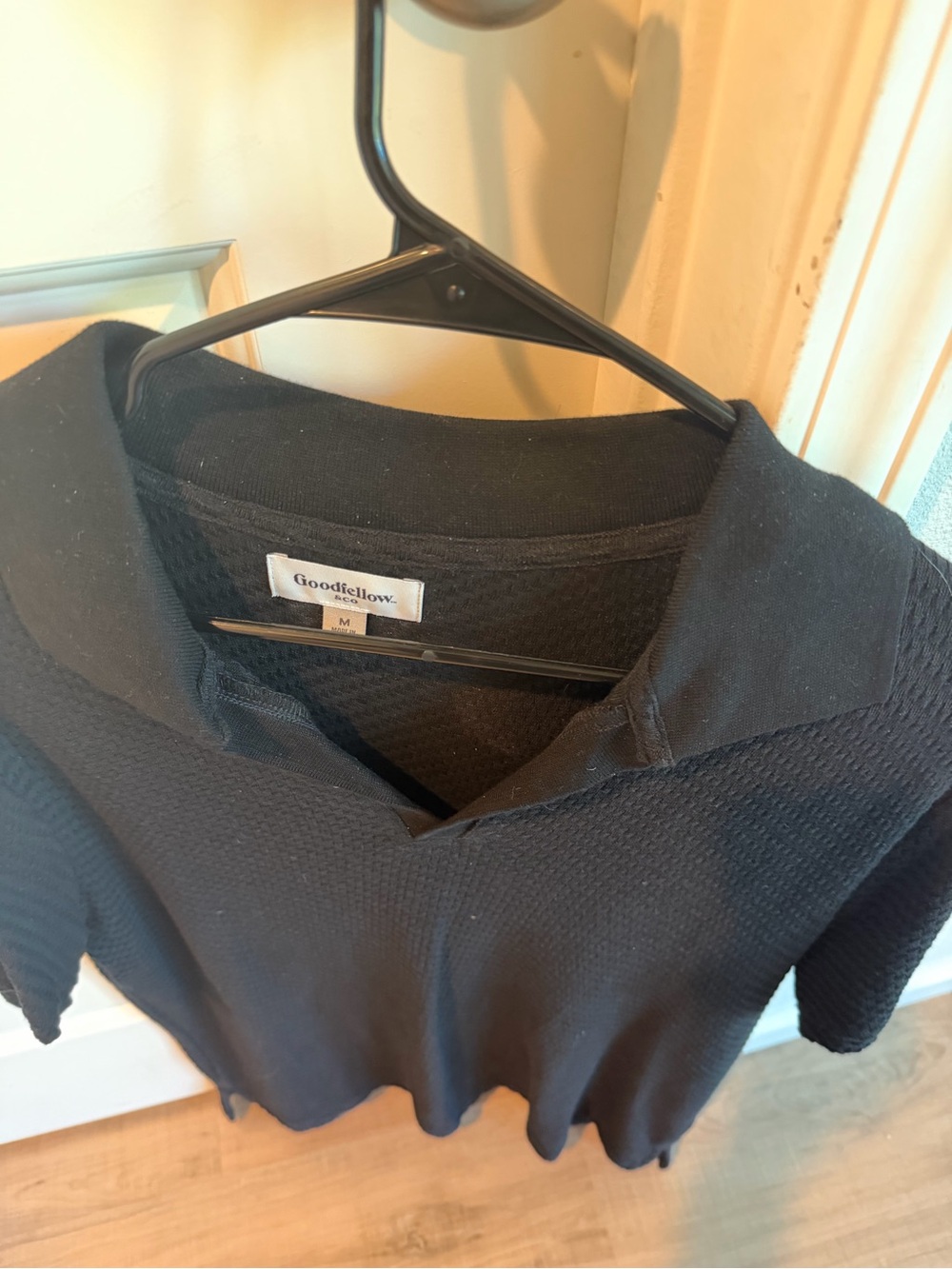 Goodfellow & Co Black men’s johny collar sweater polo Short-Sleeve Sweater